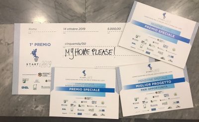 “My Home Please!” vince il primo premio della Start Cup Lazio 2019