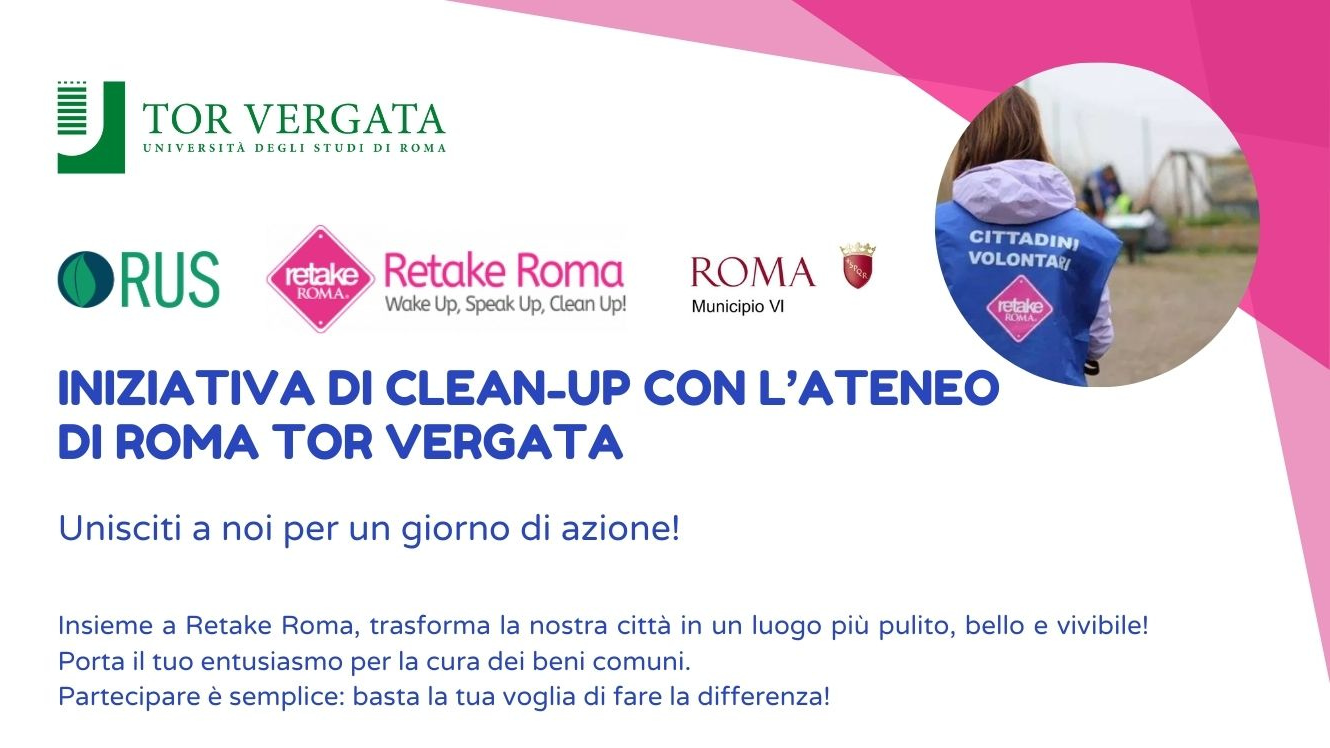 “RUS CLEAN” A TOR VERGATA CON RETAKE ROMA